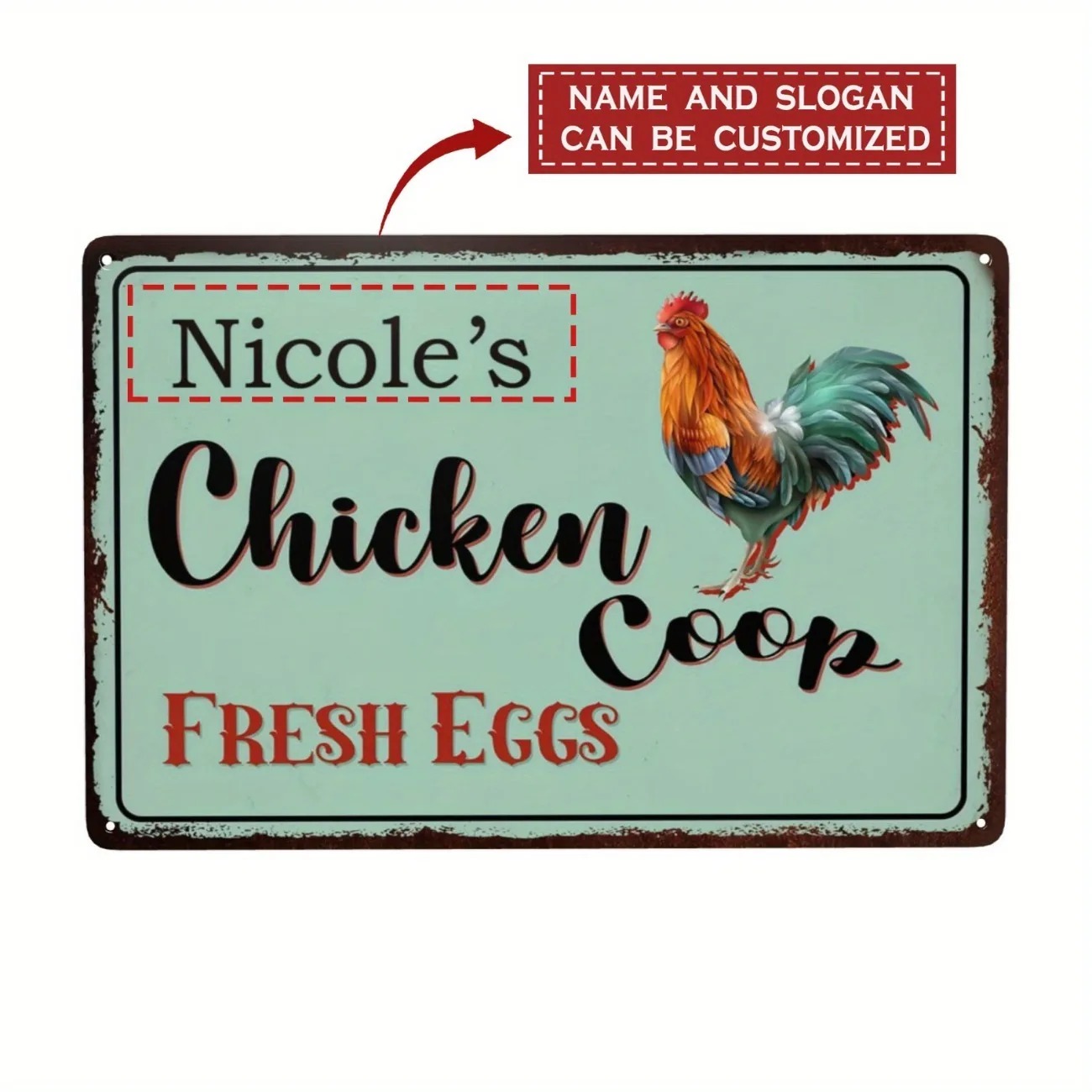 Custom Text Chicken Coop Sign  - Urban Farming Usa 评论和价格